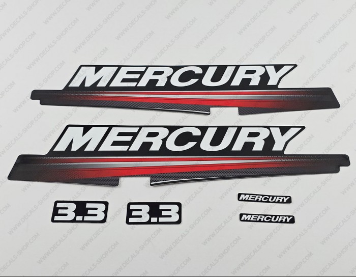 Mercury 3.3HP Two Stroke New Model Outboard Decal Kit